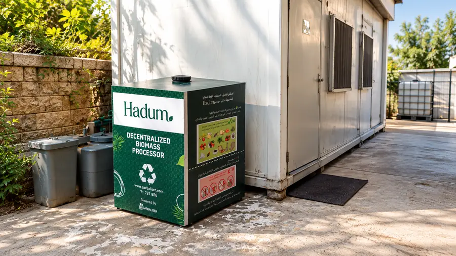 HADUM decentralized biomass unit installed on site